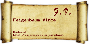 Feigenbaum Vince névjegykártya