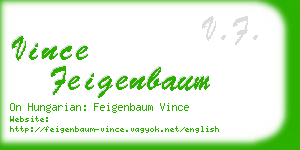 vince feigenbaum business card
